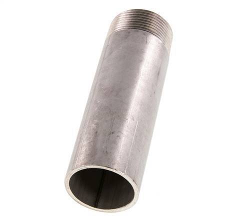 R 1 1/4'' Male x 42.4mm Stainless steel Pipe Nipple with Welding End 20 Bar DIN 2982 - 130mm