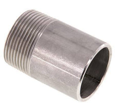 R 1 1/4'' Male x 42.4mm Stainless steel Pipe Nipple with Welding End 20 Bar DIN 2982 - 60mm