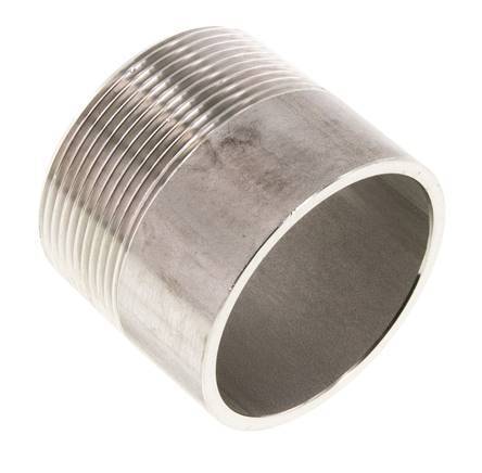 R 2'' Male x 60.3mm Stainless steel Pipe Nipple with Welding End 20 Bar DIN 2982 - 50mm