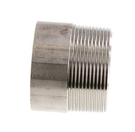 R 2'' Male x 60.3mm Stainless steel Pipe Nipple with Welding End 20 Bar DIN 2982 - 50mm