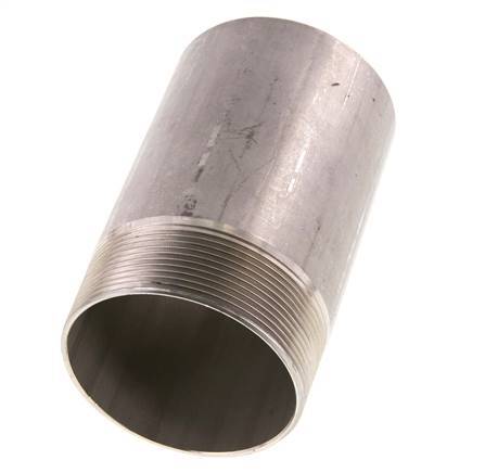 R 2 1/2'' Male x 76.1mm Stainless steel Pipe Nipple with Welding End 20 Bar DIN 2982 - 120mm