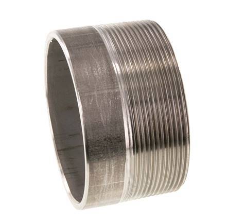 R 3'' Male x 88.9mm Stainless steel Pipe Nipple with Welding End 20 Bar DIN 2982 - 50mm