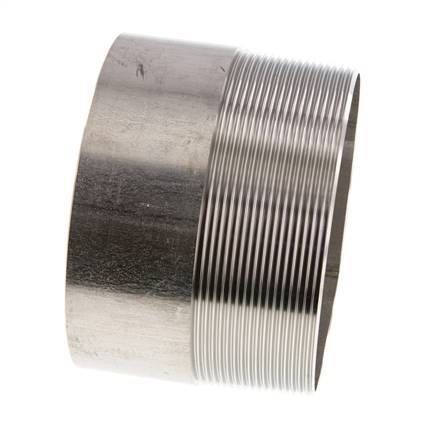 R 4'' Male x 114.3mm Stainless steel Pipe Nipple with Welding End 20 Bar DIN 2982 - 80mm