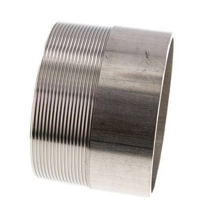 R 4'' Male x 114.3mm Stainless steel Pipe Nipple with Welding End 20 Bar DIN 2982 - 80mm