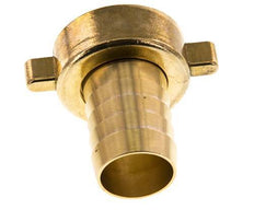 G 1 1/2'' x 32mm Messing Slangpilaar met NBR Afdichting en Vleugelmoer 16 Bar