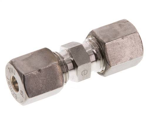 6S RVS Rechte Knelfitting 630 Bar DIN 2353