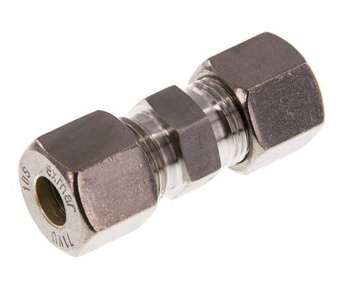 10S RVS Rechte Knelfitting 630 Bar DIN 2353