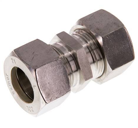 22L RVS Rechte Knelfitting 160 Bar DIN 2353