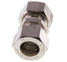 22L RVS Rechte Knelfitting 160 Bar DIN 2353