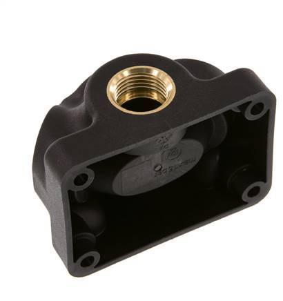 G 1/2'' Brass Wall Mounted 3-way Air Junction without through-hole 15 Bar