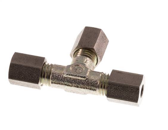 4LL Verzinkt Stalen T-stuk Snijring 100 Bar DIN 2353