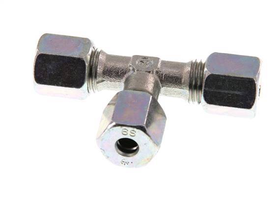 6S Verzinkt Stalen T-stuk Snijring 630 Bar DIN 2353