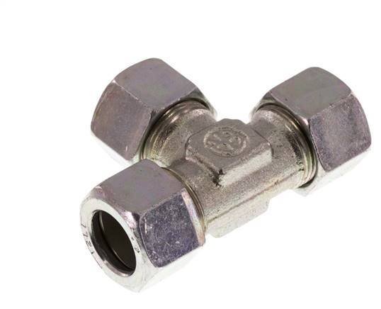 12LL Verzinkt Stalen T-stuk Snijring 100 Bar DIN 2353