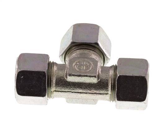 12LL Verzinkt Stalen T-stuk Snijring 100 Bar DIN 2353