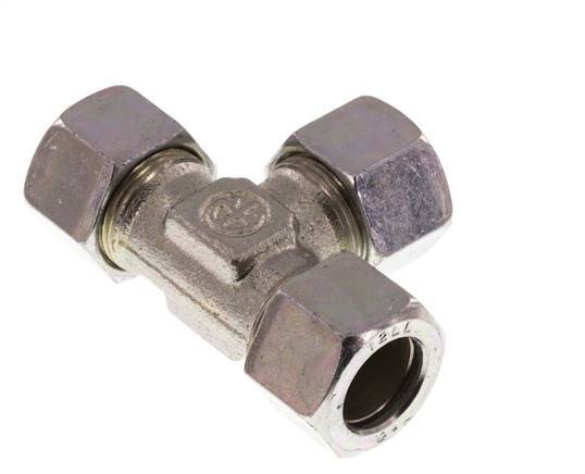 12LL Verzinkt Stalen T-stuk Snijring 100 Bar DIN 2353