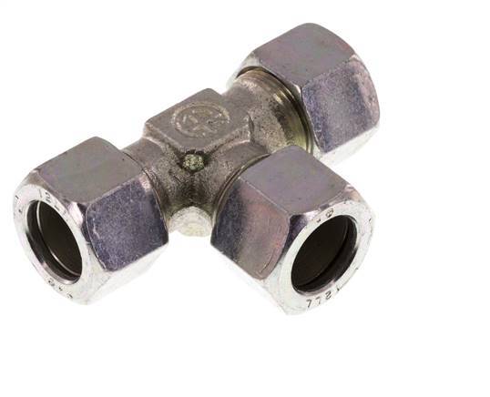 12LL Verzinkt Stalen T-stuk Snijring 100 Bar DIN 2353