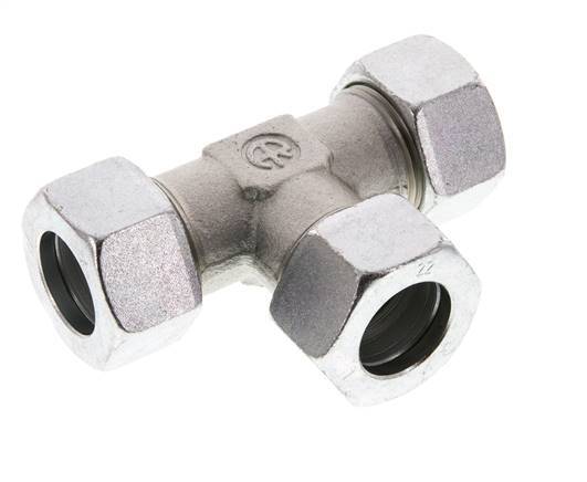 22L Verzinkt Stalen T-stuk Snijring 160 Bar DIN 2353