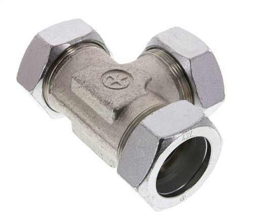 42L Verzinkt Stalen T-stuk Snijring 160 Bar DIN 2353