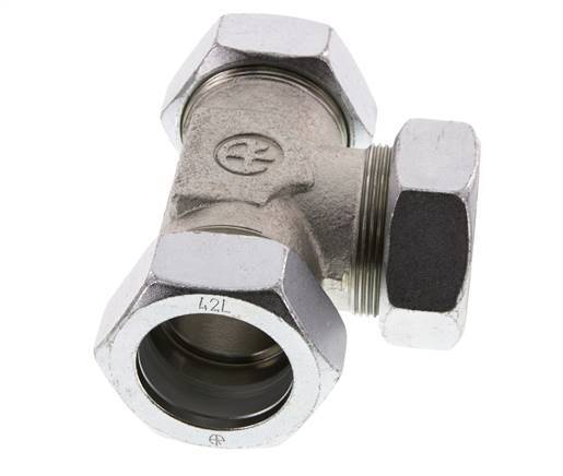 42L Verzinkt Stalen T-stuk Snijring 160 Bar DIN 2353