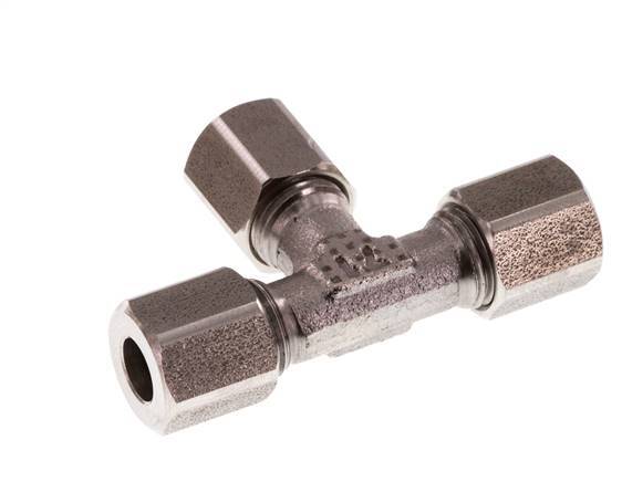 6LL RVS T-stuk Snijring 100 Bar DIN 2353