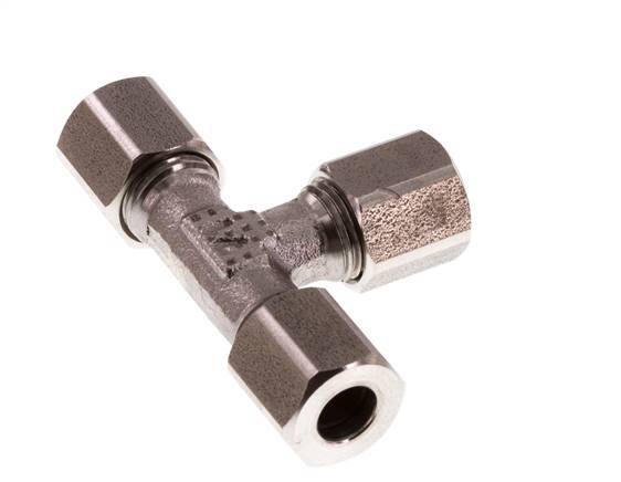 6LL RVS T-stuk Snijring 100 Bar DIN 2353