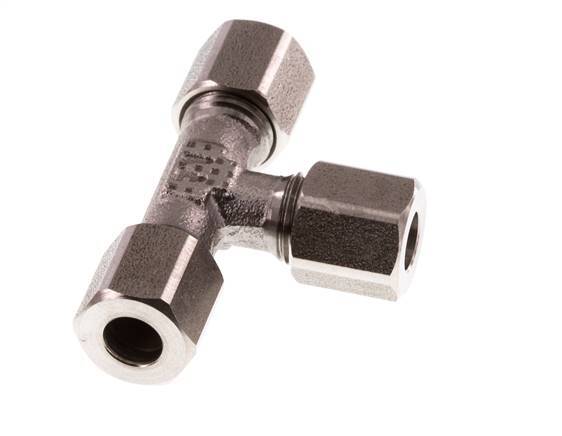 6LL RVS T-stuk Snijring 100 Bar DIN 2353