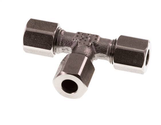 6LL RVS T-stuk Snijring 100 Bar DIN 2353