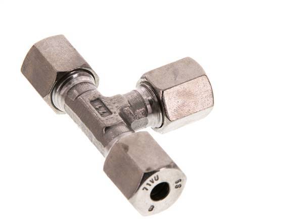 6S RVS T-stuk Snijring 630 Bar DIN 2353