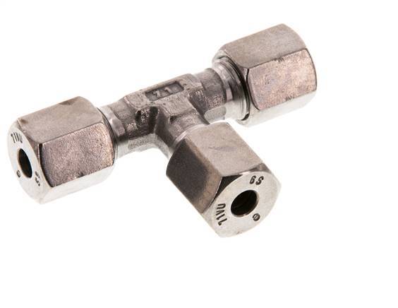 6S RVS T-stuk Snijring 630 Bar DIN 2353