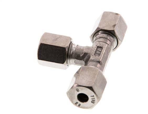 6S RVS T-stuk Snijring 630 Bar DIN 2353