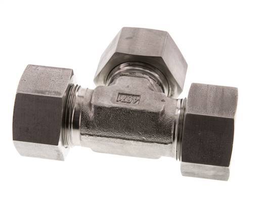 25S RVS T-stuk Snijring 400 Bar DIN 2353