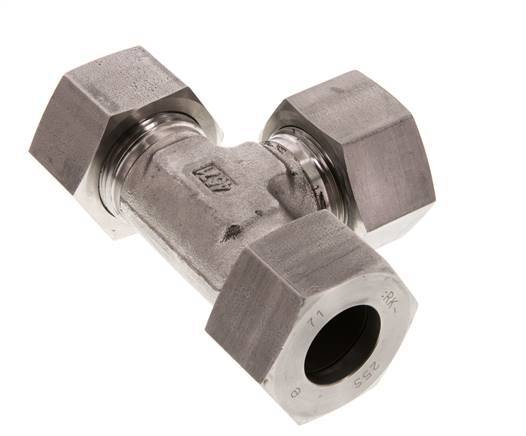 25S RVS T-stuk Snijring 400 Bar DIN 2353
