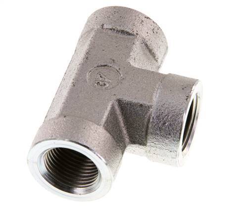 G 3/8'' Verzinkt Stalen T-stuk 250 Bar - Hydrauliek