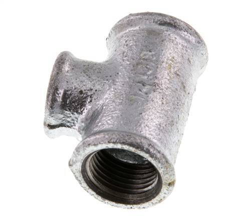 Rp 1/2'' x Rp 3/8'' Zinc plated Cast iron Tee 25 Bar [2 Pieces]