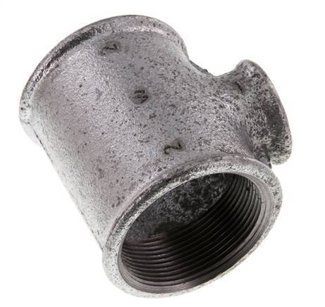 Rp 2'' x Rp 1'' Verzinkt Gietijzeren T-stuk 25 Bar