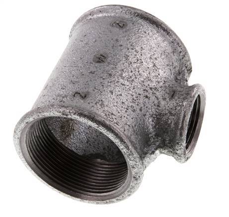 Rp 2'' x Rp 1'' Verzinkt Gietijzeren T-stuk 25 Bar