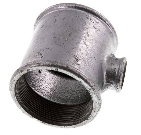 Rp 2 1/2'' x Rp 3/4'' Verzinkt Gietijzeren T-stuk 25 Bar