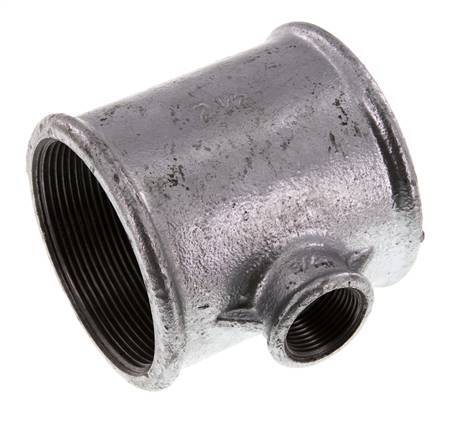 Rp 2 1/2'' x Rp 3/4'' Verzinkt Gietijzeren T-stuk 25 Bar