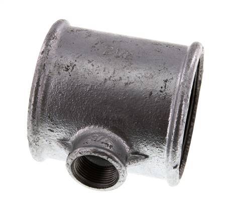 Rp 2 1/2'' x Rp 3/4'' Verzinkt Gietijzeren T-stuk 25 Bar