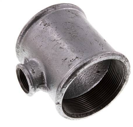 Rp 2 1/2'' x Rp 3/4'' Verzinkt Gietijzeren T-stuk 25 Bar