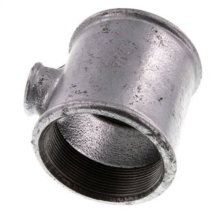 Rp 2 1/2'' x Rp 3/4'' Verzinkt Gietijzeren T-stuk 25 Bar