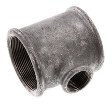 Rp 2 1/2'' x Rp 1'' Verzinkt Gietijzeren T-stuk 25 Bar