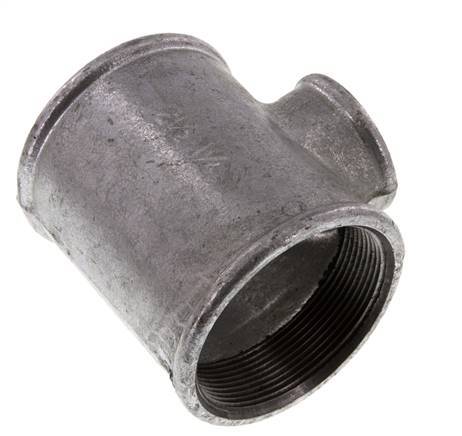 Rp 2 1/2'' x Rp 1 1/4'' Verzinkt Gietijzeren T-stuk 25 Bar