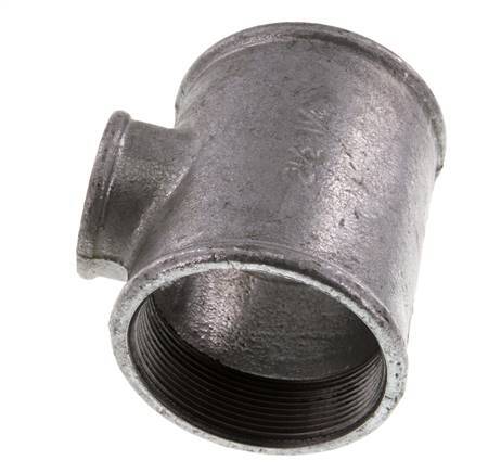 Rp 2 1/2'' x Rp 1 1/4'' Verzinkt Gietijzeren T-stuk 25 Bar
