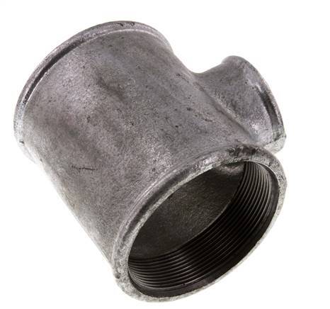 Rp 3'' x Rp 1 1/2'' Verzinkt Gietijzeren T-stuk 25 Bar