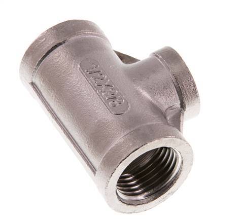 Rp 1/2'' x Rp 3/8'' RVS T-stuk 16 Bar