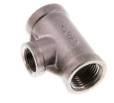 Rp 1/2'' x Rp 3/8'' RVS T-stuk 16 Bar
