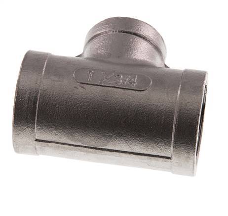 Rp 1'' x Rp 3/4'' RVS T-stuk 16 Bar