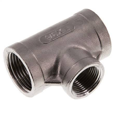 Rp 1'' x Rp 3/4'' RVS T-stuk 16 Bar