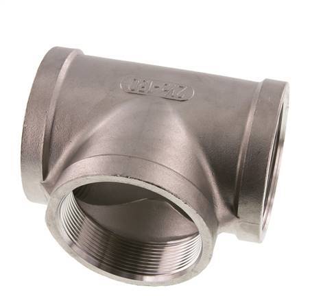 Rp 2 1/2'' RVS T-stuk 16 Bar
